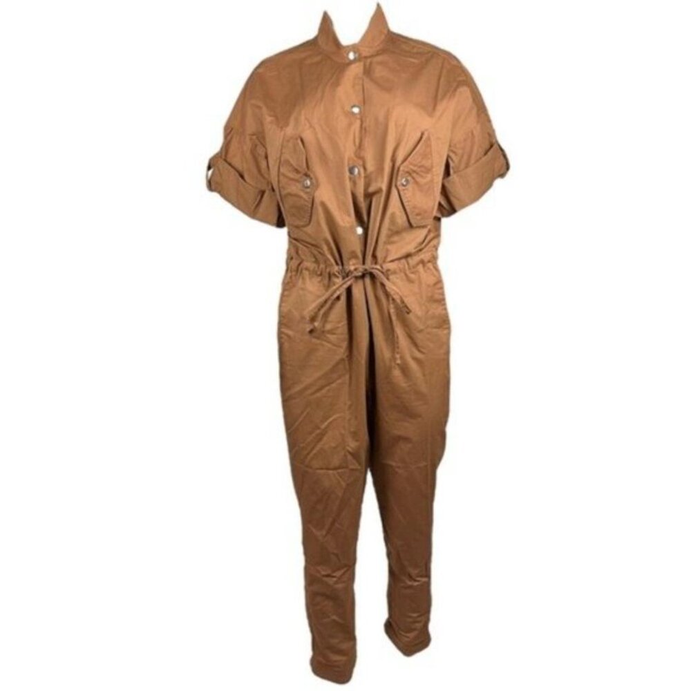 Last One! Cargo Jumpsuit Rust